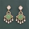 Indo Western Classic Earring With Mehndi Plating