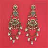 Indo Western Pearl Earring With Mehndi Plating