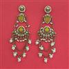 Indo Western Pearl Earring With Mehndi Plating