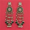 Indo Western Pearl Earring With Mehndi Plating