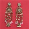 Indo Western Pearl Earring With Mehndi Plating