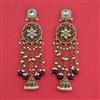 Indo Western Pearl Earring With Mehndi Plating