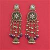 Indo Western Pearl Earring With Mehndi Plating