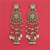 Indo Western Pearl Earring With Mehndi Plating