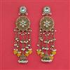 Indo Western Pearl Earring With Mehndi Plating