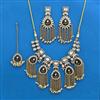 Indo Western Moti Necklace With Mehndi Plating