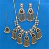 Indo Western Moti Necklace With Mehndi Plating