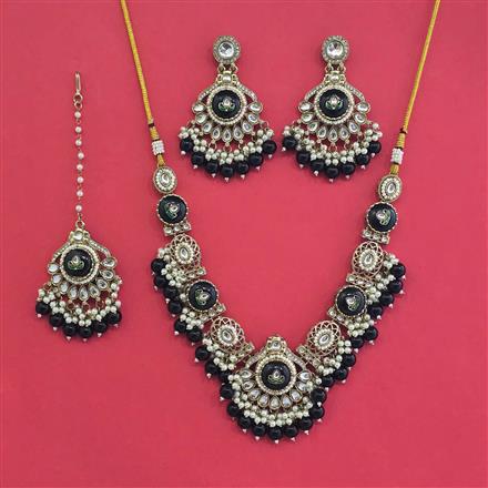 Indo Western Heritage Necklace Set With Mehndi Plating