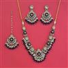 Indo Western Heritage Necklace Set With Mehndi Plating