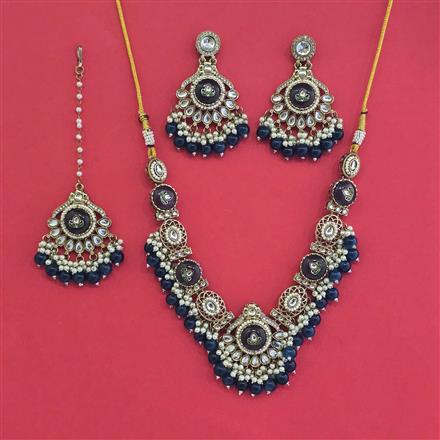 Indo Western Heritage Necklace Set With Mehndi Plating