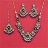 Indo Western Heritage Necklace Set With Mehndi Plating