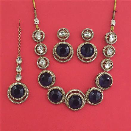 Indo Western Classic Necklace With Mehndi Plating
