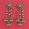 Indo Western Long Earring With Mehndi Plated