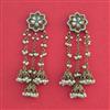 Indo Western Long Earring With Mehndi Plated