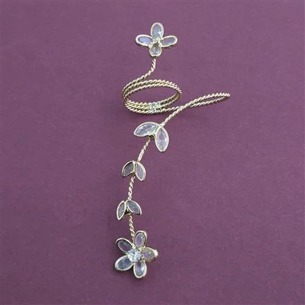 Indo Western Classic Ring With Mehndi Plating Gold Plating Rhodium Plating