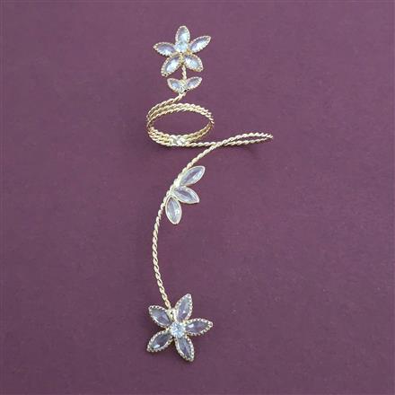 Indo Western Classic Ring With Mehndi Plating Gold Plating Rhodium Plating