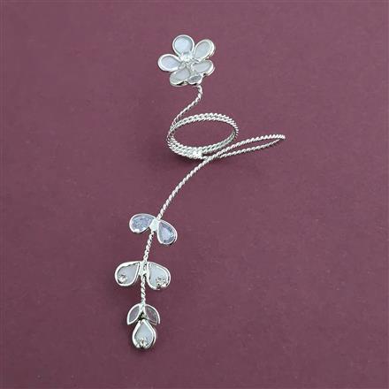 Indo Western Mother Of Pearl Ring With Mehndi Plating Gold Plating Rhodium Plating