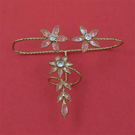 Indo Western Plam Cuffring with Rhodium Plating Gold Plating Mehndi Plating