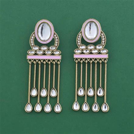 Indo Western Classic Earring With Mehndi Plated