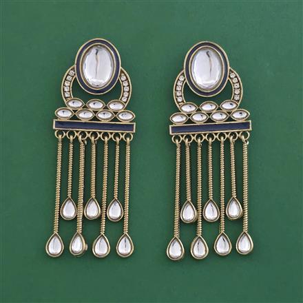 Indo Western Classic Earring With Mehndi Plated