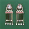 Indo Western Classic Earring With Mehndi Plated
