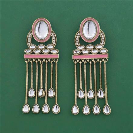 Indo Western Classic Earring With Mehndi Plated