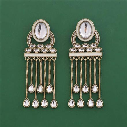 Indo Western Classic Earring With Mehndi Plated