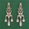 Indo Western Long Earring With Mehndi Plating