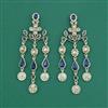 Indo Western Long Earring With Mehndi Plated