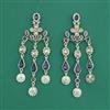 Indo Western Long Earring With Mehndi Plated
