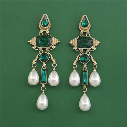 Indo Western Pearl Earring With Gold Plating