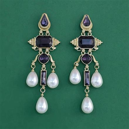 Indo Western Pearl Earring With Gold Plating