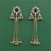 Indo Western Long Earring With Mehndi Plated