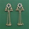 Indo Western Long Earring With Mehndi Plated