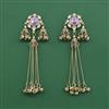Indo Western Long Earring With Mehndi Plated