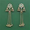 Indo Western Long Earring With Mehndi Plated