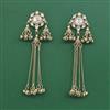 Indo Western Long Earring With Mehndi Plated