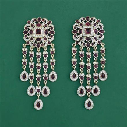 Indo Western Pearl Earring With Mehndi Plated