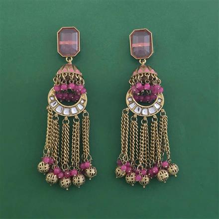 Indo Western Jhumki With Mehndi Plating