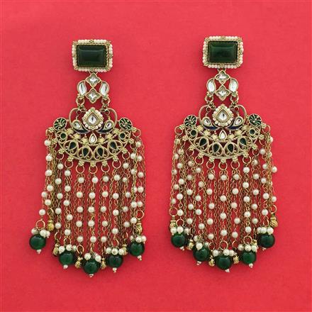 Indo Western Bandhai Earring With Mehndi Plating