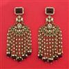 Indo Western Bandhai Earring With Mehndi Plating