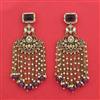 Indo Western Bandhai Earring With Mehndi Plating