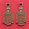Indo Western Bandhai Earring With Mehndi Plating