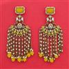 Indo Western Bandhai Earring With Mehndi Plating