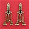 Indo Western Moti Earring With Mehndi Plating