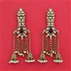 Indo Western Moti Earring With Mehndi Plating