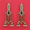 Indo Western Moti Earring With Mehndi Plating