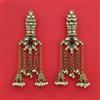 Indo Western Moti Earring With Mehndi Plating
