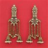 Indo Western Moti Earring With Mehndi Plating