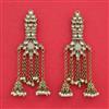 Indo Western Moti Earring With Mehndi Plating